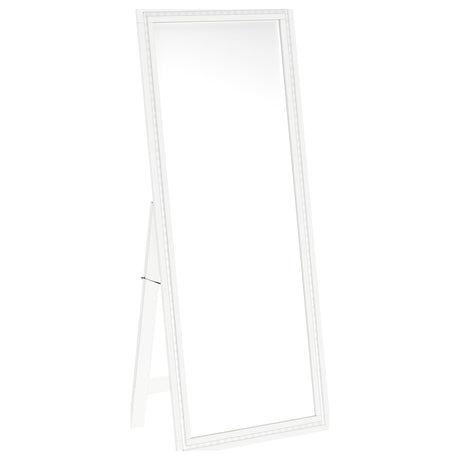 Windrose White Full Length Floor Standing Tempered Mirror with LED Lighting from Coaster - Luna Furniture