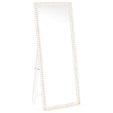 Windrose White Full Length Floor Standing Tempered Mirror with LED Lighting from Coaster - Luna Furniture