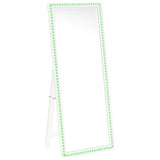 Windrose White Full Length Floor Standing Tempered Mirror with LED Lighting from Coaster - Luna Furniture