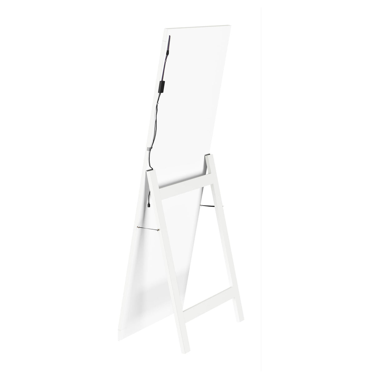 Windrose White Full Length Floor Standing Tempered Mirror with LED Lighting from Coaster - Luna Furniture