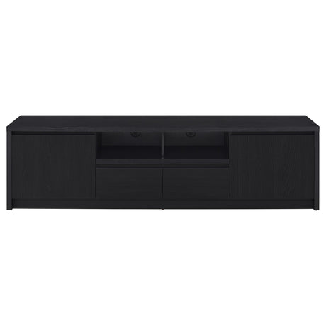 Winfield Black 3-Piece Entertainment Center 78-inch TV Stand from Coaster - Luna Furniture