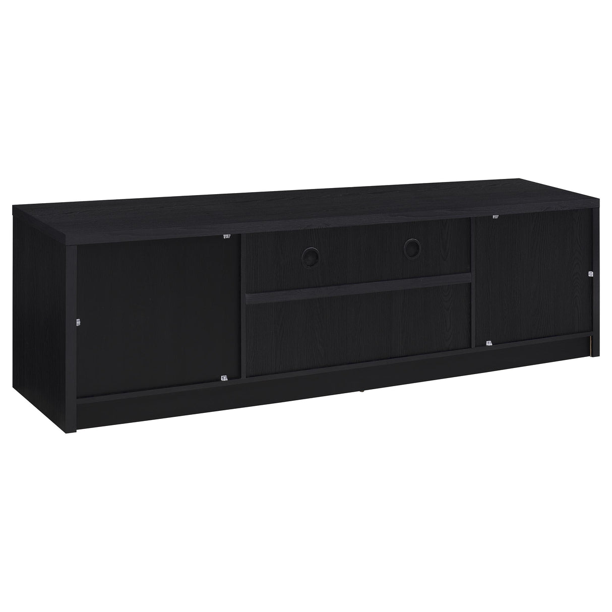 Winfield Black 3-Piece Entertainment Center 78-inch TV Stand from Coaster - Luna Furniture