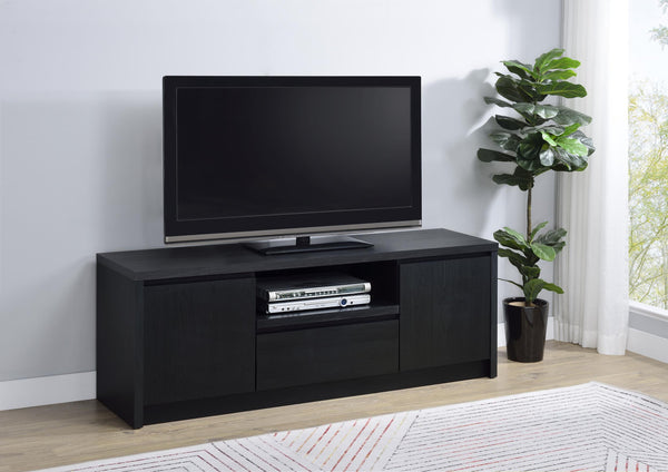 Winfield Black 60-inch 2-Door TV Stand Media Console