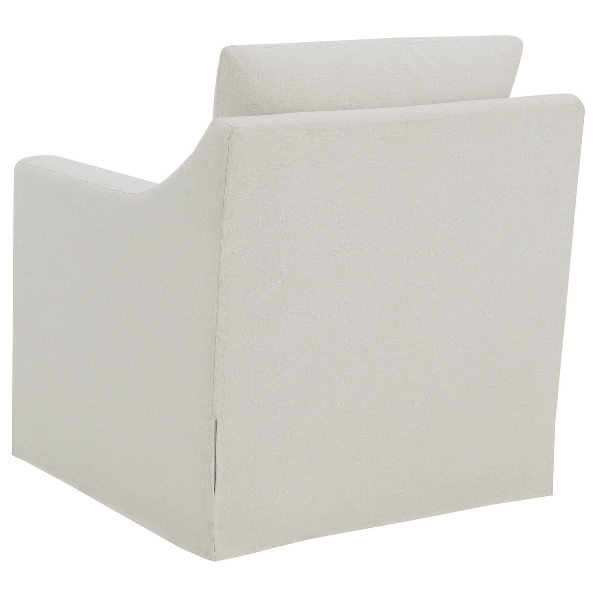 Winter Beige Upholstered Sloped Arm Accent Swivel Chair from Coaster - Luna Furniture