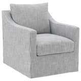 Winter Gray Upholstered Sloped Arm Accent Swivel Chair from Coaster - Luna Furniture