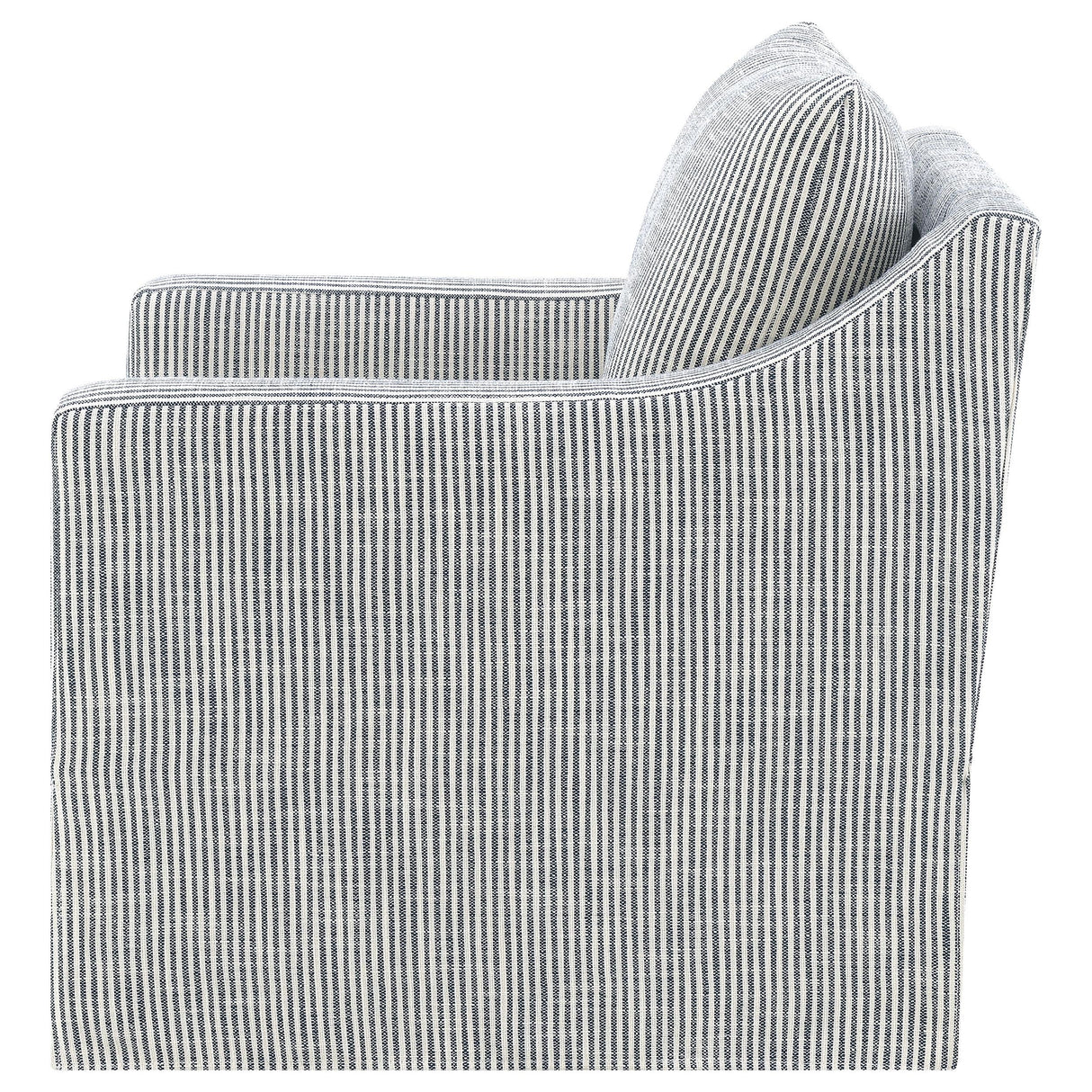 Winter Gray Upholstered Sloped Arm Accent Swivel Chair from Coaster - Luna Furniture