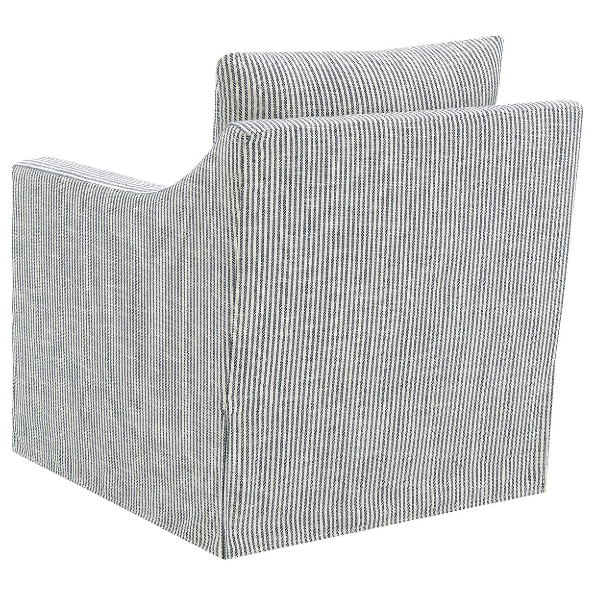 Winter Gray Upholstered Sloped Arm Accent Swivel Chair from Coaster - Luna Furniture