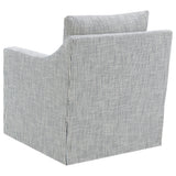 Winter Gray Upholstered Sloped Arm Accent Swivel Chair from Coaster - Luna Furniture