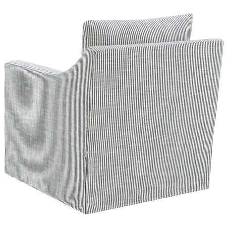Winter Gray Upholstered Sloped Arm Accent Swivel Chair from Coaster - Luna Furniture