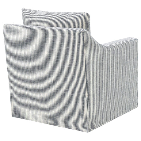Winter Gray Upholstered Sloped Arm Accent Swivel Chair from Coaster - Luna Furniture