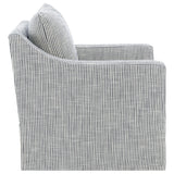 Winter Gray Upholstered Sloped Arm Accent Swivel Chair from Coaster - Luna Furniture