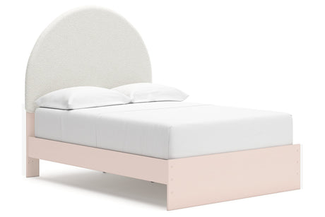 Wistenpine Blush Upholstered Youth Storage Platform Bedroom Set with 2 Drawers from Ashley - Luna Furniture