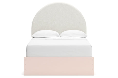 Wistenpine Blush Upholstered Youth Storage Platform Bedroom Set with 4 Drawers from Ashley - Luna Furniture