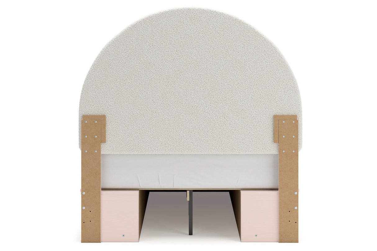 Wistenpine Blush Full Upholstered Storage Platform Bed with 4 Drawers from Ashley - Luna Furniture