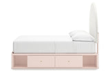 Wistenpine Blush Full Upholstered Storage Platform Bed with 4 Drawers from Ashley - Luna Furniture