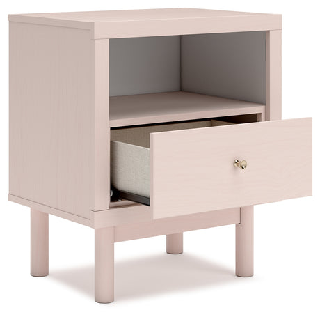Wistenpine Blush Upholstered Youth Storage Platform Bedroom Set with 4 Drawers from Ashley - Luna Furniture