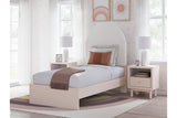 Wistenpine Blush Twin Upholstered Platform Bed from Ashley - Luna Furniture