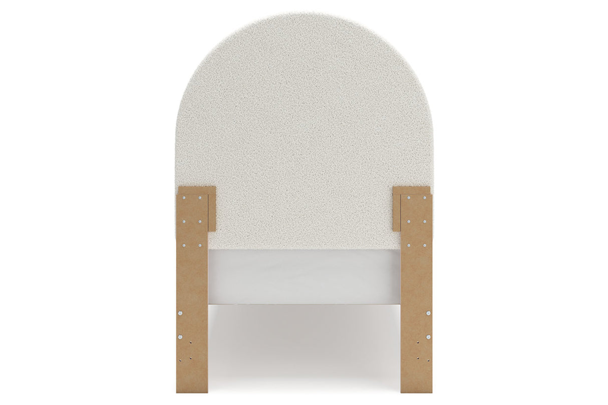 Wistenpine Blush Twin Upholstered Platform Bed from Ashley - Luna Furniture