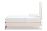 Wistenpine Blush Twin Upholstered Platform Bed from Ashley - Luna Furniture