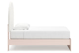Wistenpine Blush Twin Upholstered Platform Bed from Ashley - Luna Furniture