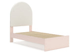Wistenpine Blush Twin Upholstered Storage Platform Bed with 2 Drawers from Ashley - Luna Furniture
