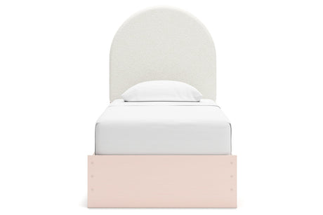 Wistenpine Blush Twin Upholstered Storage Platform Bed with 2 Drawers from Ashley - Luna Furniture