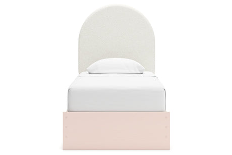 Wistenpine Blush Twin Upholstered Storage Platform Bed with 4 Drawers from Ashley - Luna Furniture