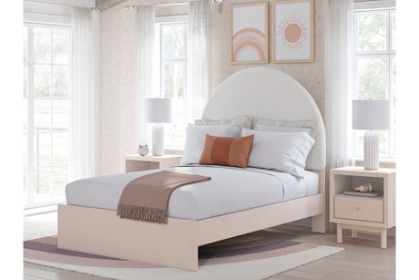 Wistenpine Blush Upholstered Youth Platform Bedroom Set from Ashley - Luna Furniture