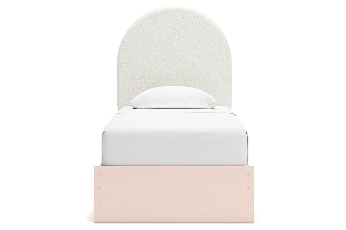 Wistenpine Blush Upholstered Youth Storage Platform Bedroom Set with 2 Drawers from Ashley - Luna Furniture