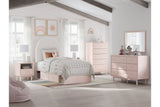 Wistenpine Blush Upholstered Youth Storage Platform Bedroom Set with 4 Drawers from Ashley - Luna Furniture