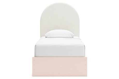 Wistenpine Blush Upholstered Youth Storage Platform Bedroom Set with 4 Drawers from Ashley - Luna Furniture