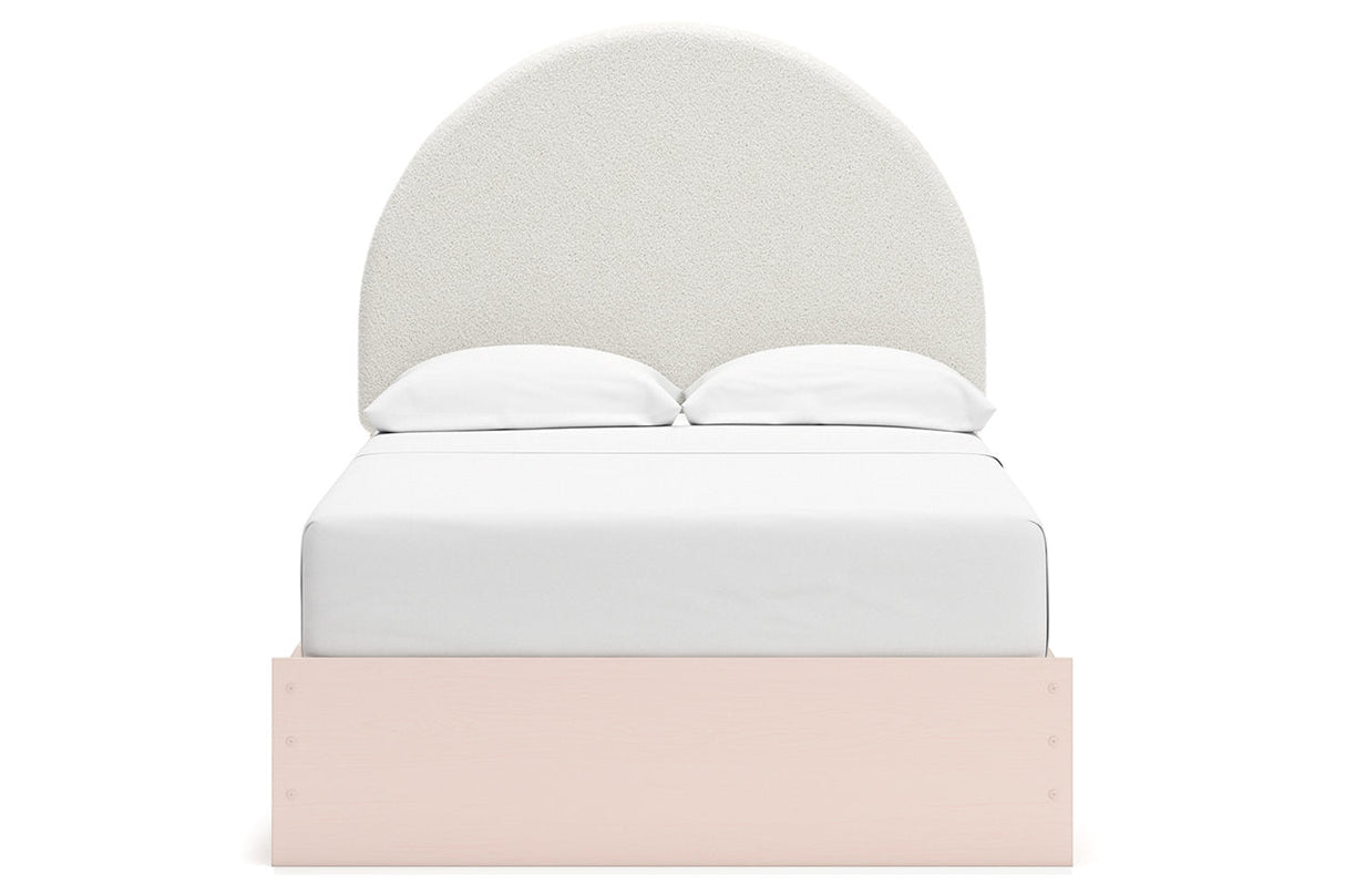 Wistenpine Blush Upholstered Youth Storage Platform Bedroom Set with 4 Drawers from Ashley - Luna Furniture