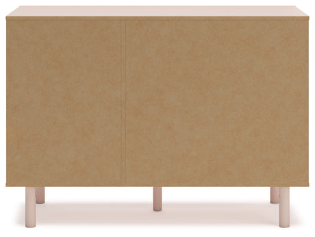 Wistenpine Full Upholstered Panel Headboard with Dresser in Blush from Ashley - Luna Furniture