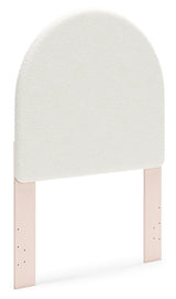 Wistenpine Twin Upholstered Panel Headboard with Nightstand in Blush from Ashley - Luna Furniture