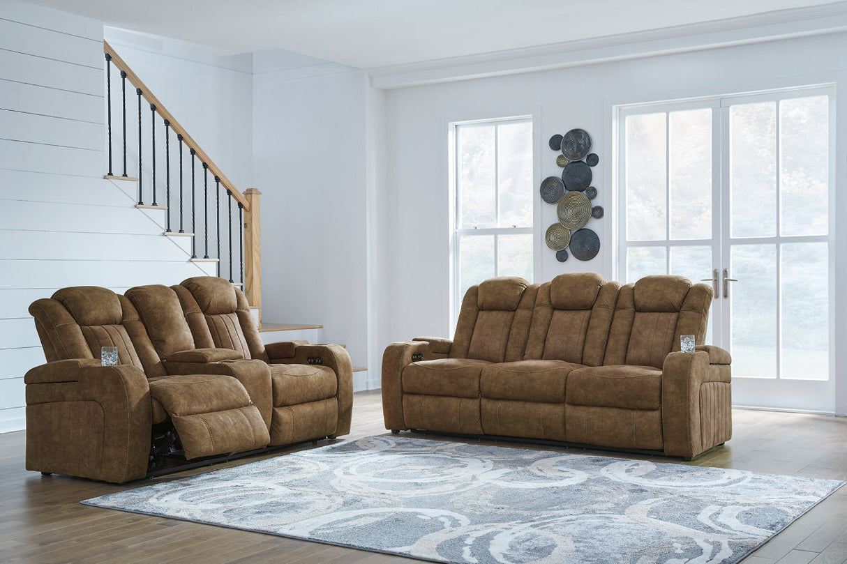 Wolfridge Brindle Power Reclining Sofa, Loveseat and Recliner from Ashley - Luna Furniture