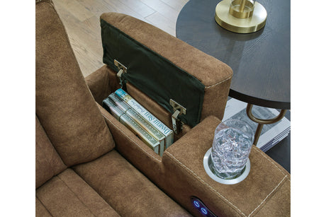 Wolfridge Brindle Power Reclining Sofa, Loveseat and Recliner from Ashley - Luna Furniture