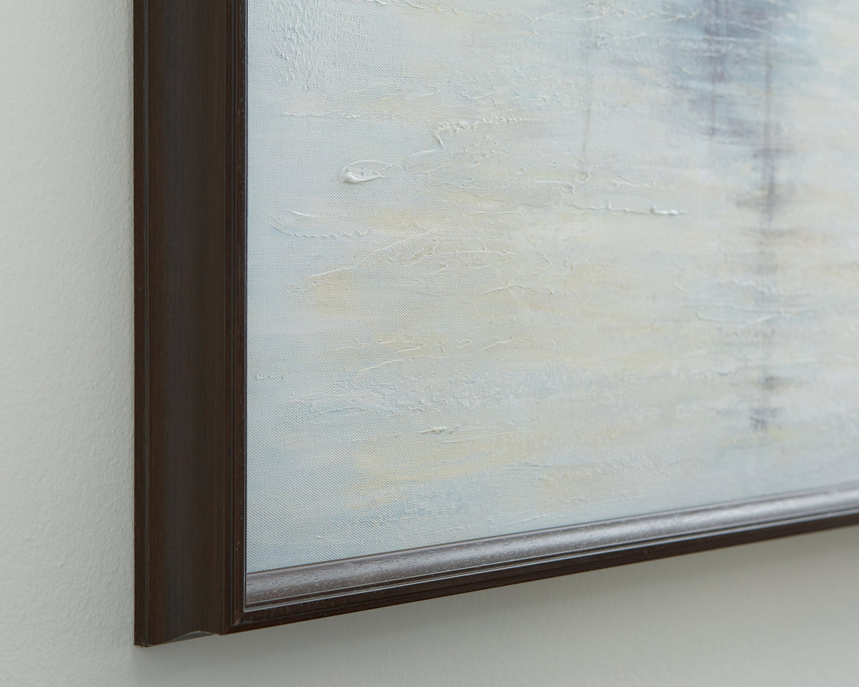 Worthney Blue/White/Brown Wall Art from Ashley Furniture - Luna Furniture