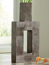 Wrengrove Antique Nickel Finish Vase from Ashley - Luna Furniture