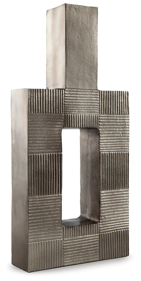 Wrengrove Antique Nickel Finish Vase from Ashley - Luna Furniture