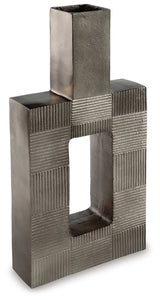 Wrengrove Antique Nickel Finish Vase from Ashley - Luna Furniture