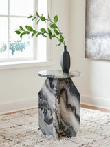 Wrenlane White/Black Accent Table from Ashley - Luna Furniture