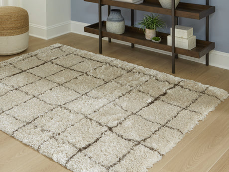 Wrenlow Cream/Brown Large Rug from Ashley - Luna Furniture