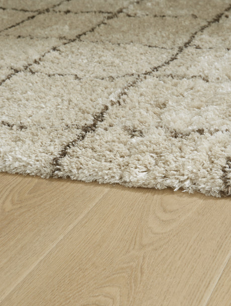 Wrenlow Cream/Brown Medium Rug from Ashley - Luna Furniture