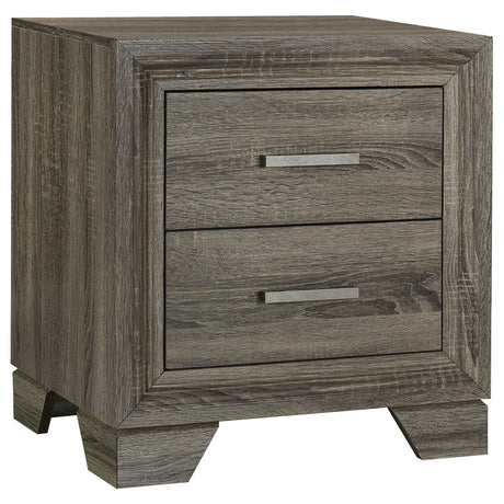 Wright Brown Oak 2-Drawer Nightstand from Coaster - Luna Furniture