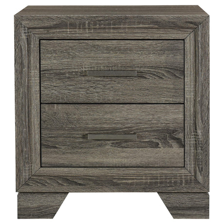 Wright Brown Oak 2-Drawer Nightstand from Coaster - Luna Furniture