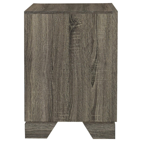 Wright Brown Oak 2-Drawer Nightstand from Coaster - Luna Furniture