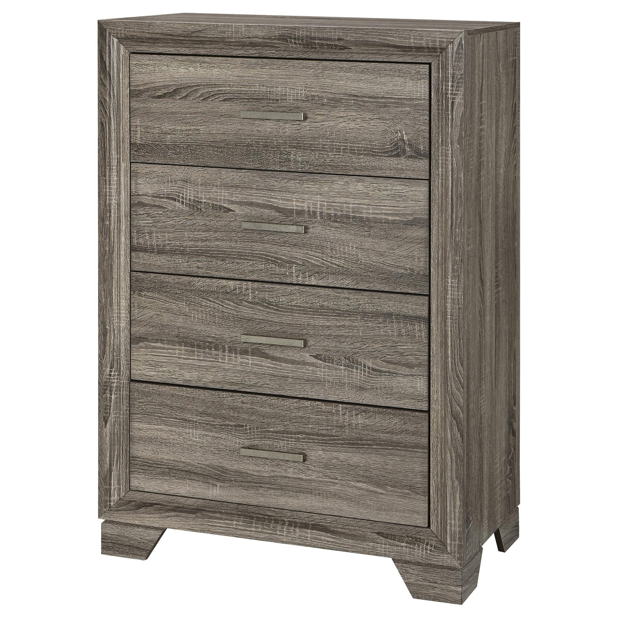 Wright Brown Oak 4-Drawer Chest from Coaster - Luna Furniture
