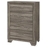 Wright Brown Oak 4-Drawer Chest from Coaster - Luna Furniture