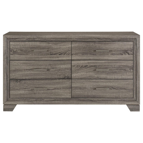 Wright Brown Oak 4-Piece California King Bedroom Set from Coaster - Luna Furniture