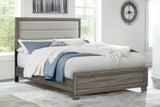 Wright Brown Oak 50-inch Upholstered Eastern King Bed from Coaster - Luna Furniture